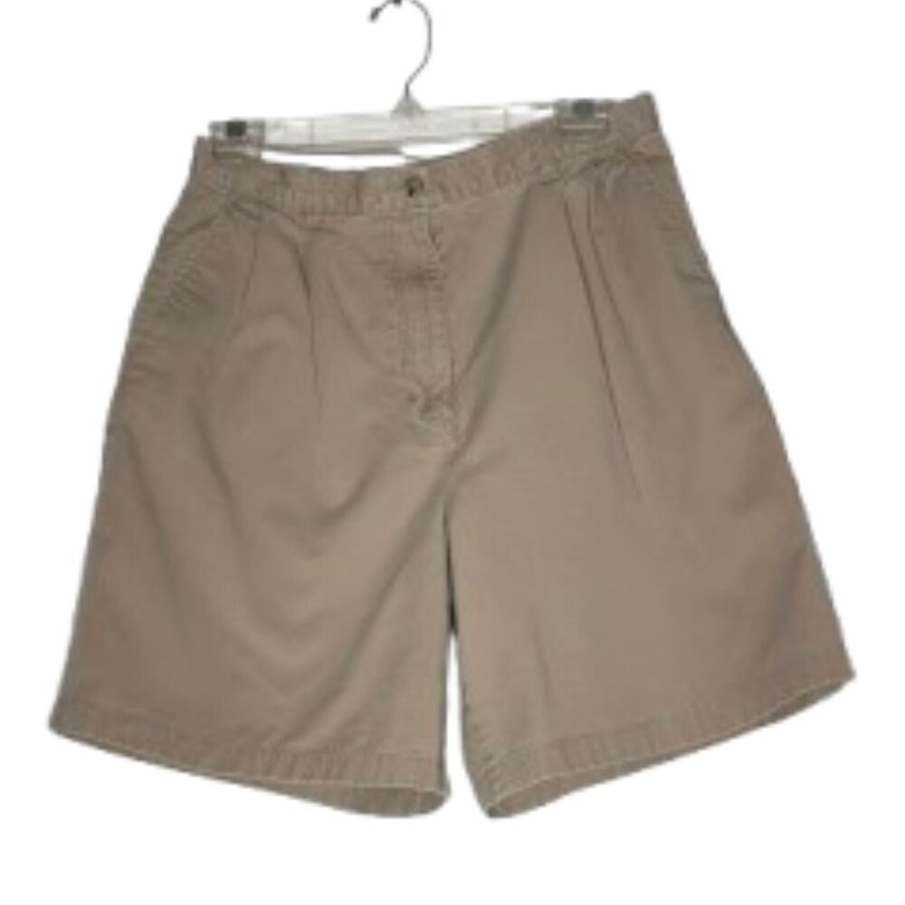 Pendleton Khaki Pleated Front Zipper Closure Shorts Women's Size 12